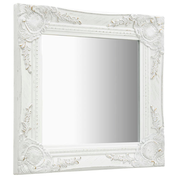 Weißer Wandspiegel Barockstil Prodmex 40x40cm