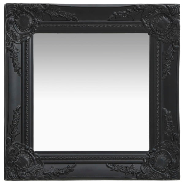 Schwarzer Wandspiegel Barockstil Prodmex 40x40cm