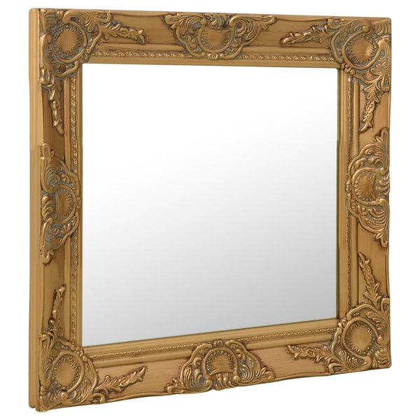 Goldener Wandspiegel Barockstil Prodmex 50x50cm