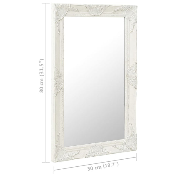 Weißer Wandspiegel Barockstil Prodmex 50x80cm