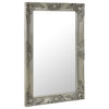 Silber Wandspiegel Barockstil Prodmex 50x80cm