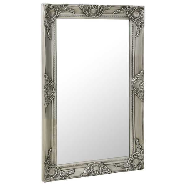 Silber Wandspiegel Barockstil Prodmex 50x80cm
