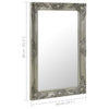 Silber Wandspiegel Barockstil Prodmex 50x80cm
