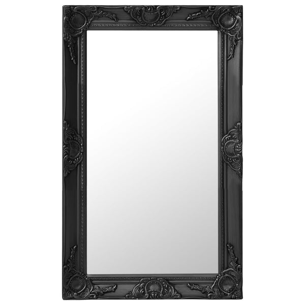 Schwarzer Wandspiegel Barockstil Prodmex 50x80cm