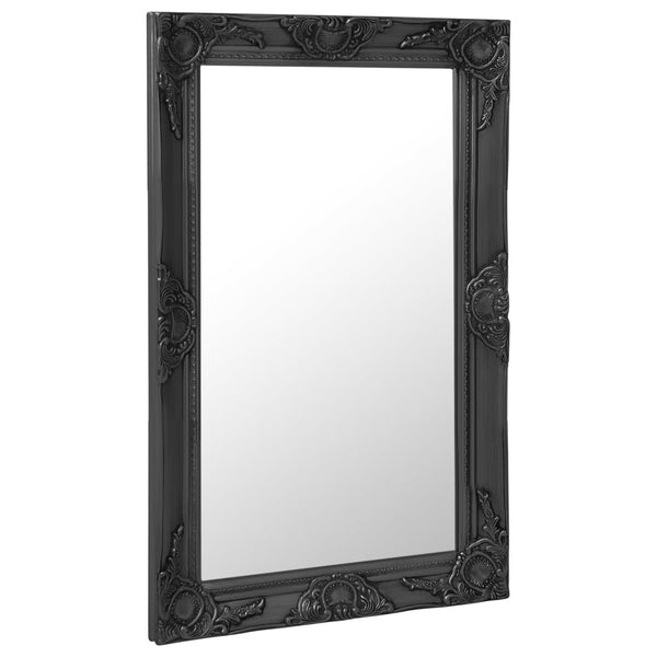 Schwarzer Wandspiegel Barockstil Prodmex 50x80cm
