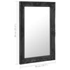 Schwarzer Wandspiegel Barockstil Prodmex 50x80cm