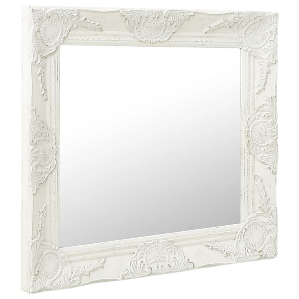 Weißer Wandspiegel Barockstil Prodmex 60x60cm