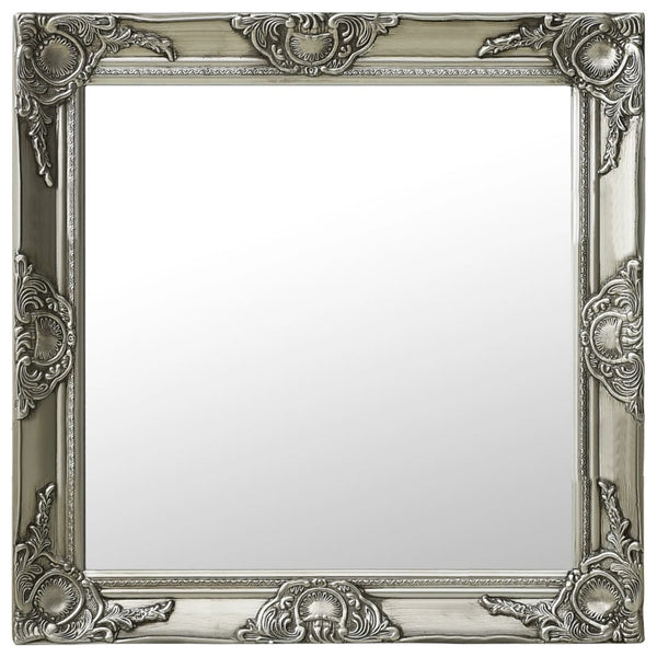 Silberner Wandspiegel im Barockstil Prodmex 60x60cm