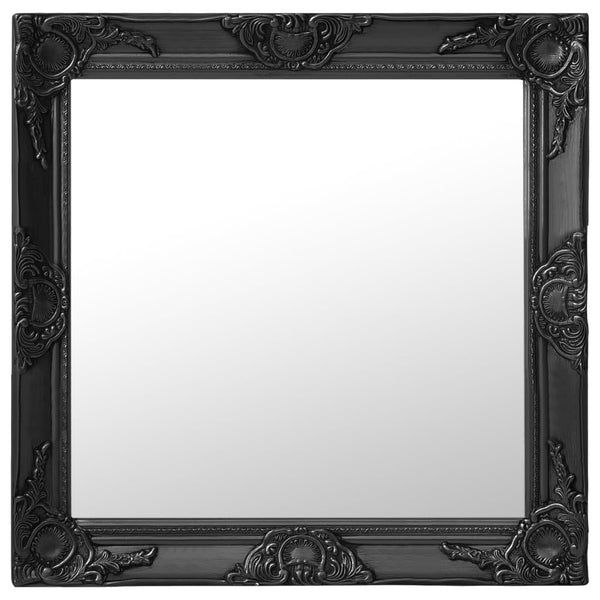 Schwarzer Wandspiegel Barockstil Prodmex 60x60cm
