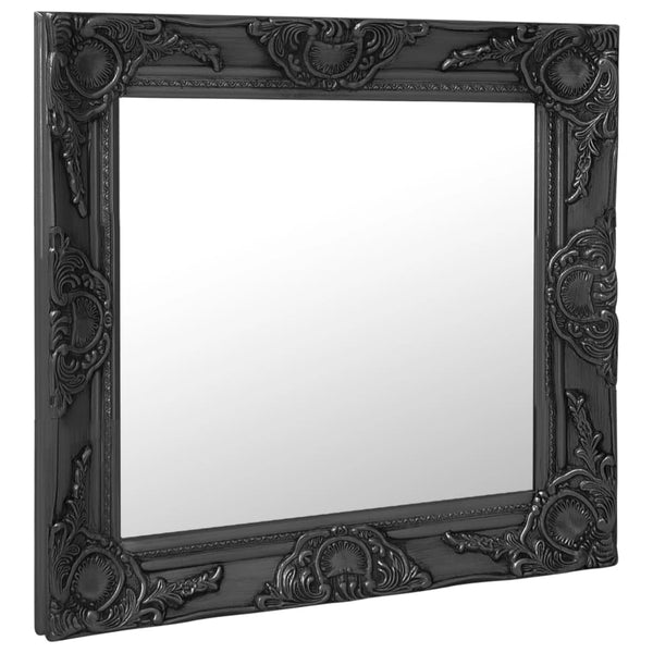 Schwarzer Wandspiegel Barockstil Prodmex 60x60cm