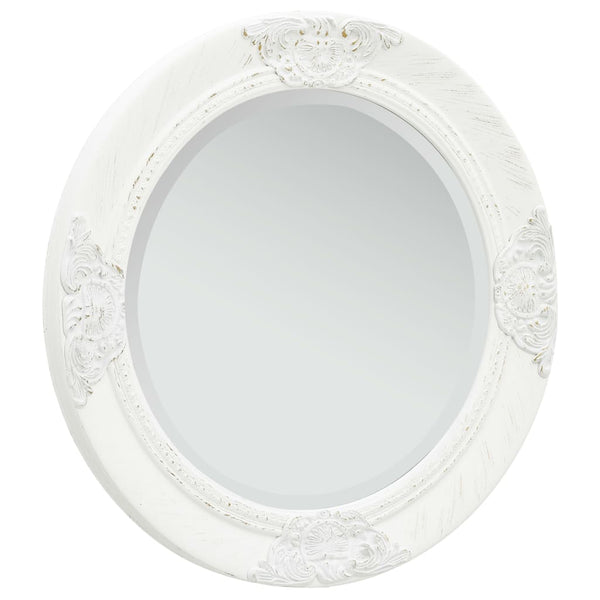 Weißer Wandspiegel Barockstil Stefania 50cm