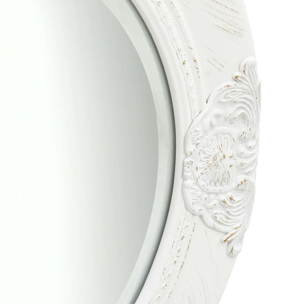 Weißer Wandspiegel Barockstil Stefania 50cm