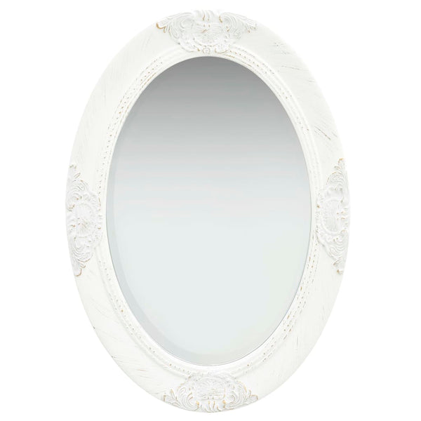 Barocker Wandspiegel Stefania 50x70cm, weiß