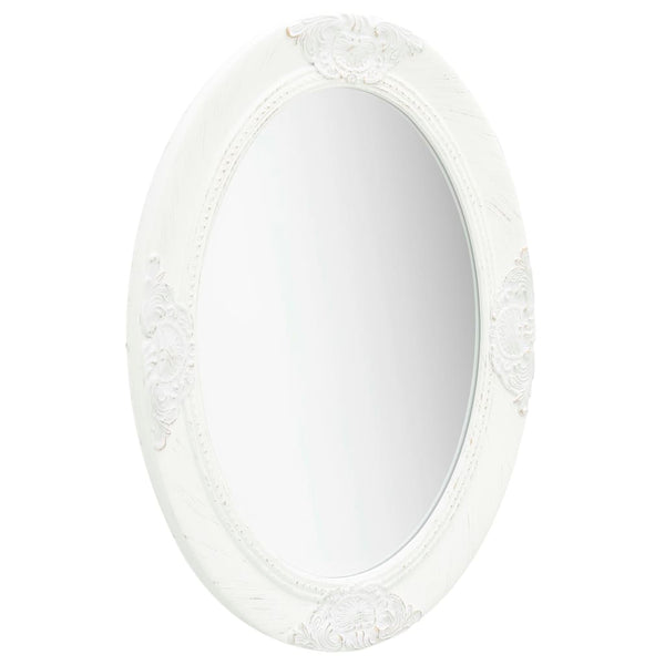 Barocker Wandspiegel Stefania 50x70cm, weiß
