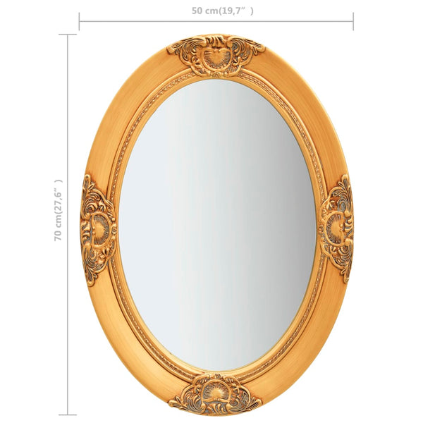Gold Wandspiegel Barock Stil Stefania 50x70cm
