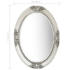 Silberner Wandspiegel Barockstil Stefania 50x70cm