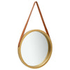 Goldener Wandspiegel mit Riemen Fevrodst 40cm