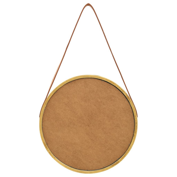 Goldener Wandspiegel mit Riemen Fevrodst 40cm