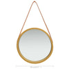 Goldener Wandspiegel mit Riemen Fevrodst 40cm