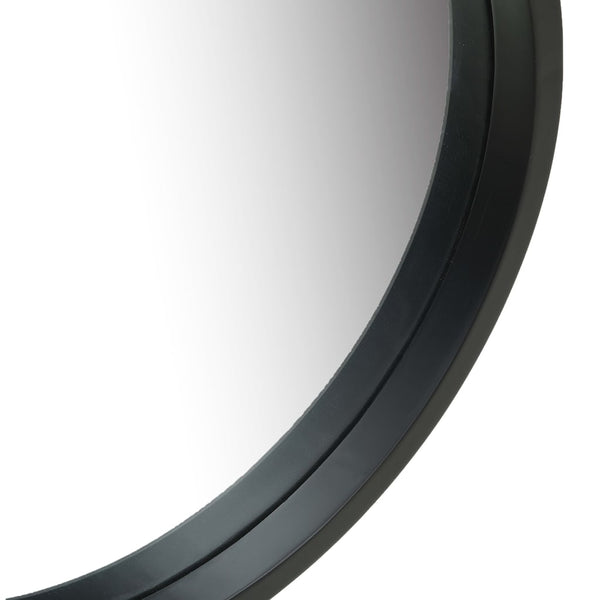 Schwarzer Wandspiegel mit Gurt Fevrodst 40cm