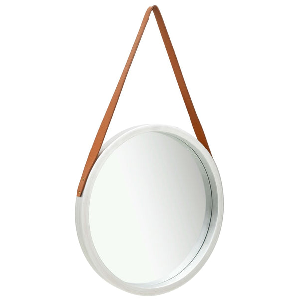 Fevrodst Wandspiegel aus Silber mit Riemen 50cm