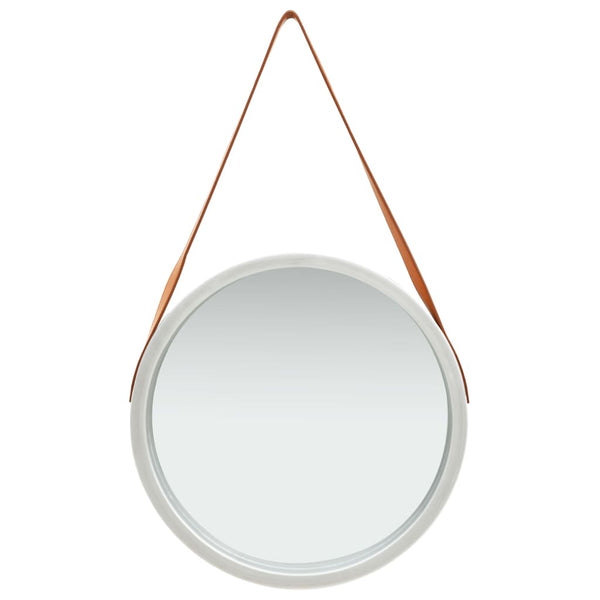 Fevrodst Wandspiegel aus Silber mit Riemen 50cm