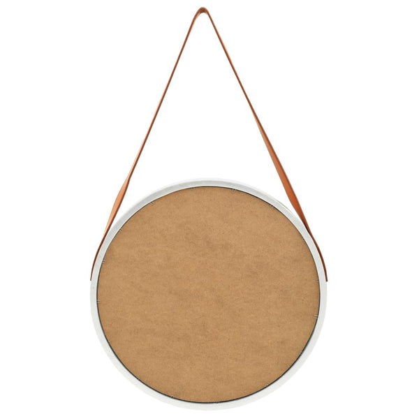 Fevrodst Wandspiegel aus Silber mit Riemen 50cm
