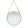 Fevrodst Wandspiegel aus Silber mit Riemen 50cm