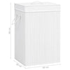 Wäschekorb aus Bambus, weiß, Ienciu, 72 l (2 Fächer)