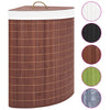 Brauner Bambus-Wäschesammler Matoes 60 l