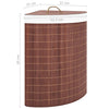 Brauner Bambus-Wäschesammler Matoes 60 l