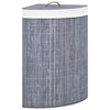 Harmaa bambu kulmapyykkikori Matoes 60 l