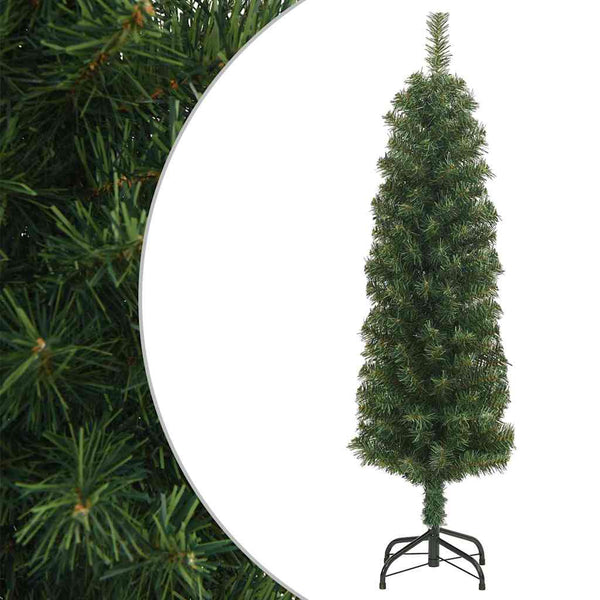 Grüner, schmaler künstlicher Weihnachtsbaum mit Ständer Ibike 150cm (PVC)