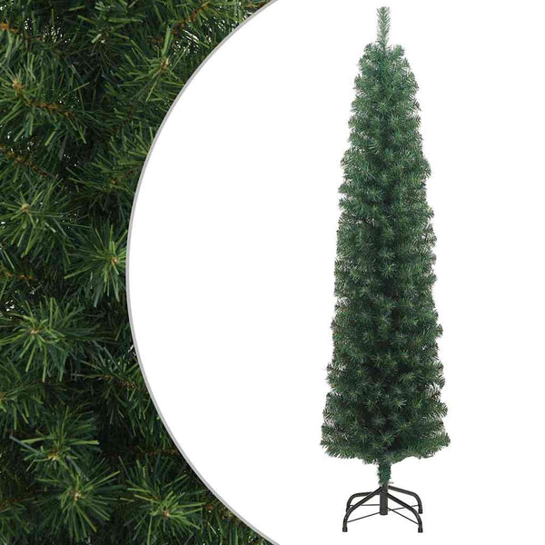 Grüner schlanker künstlicher Weihnachtsbaum mit Ständer Ibike 180cm (PVC)