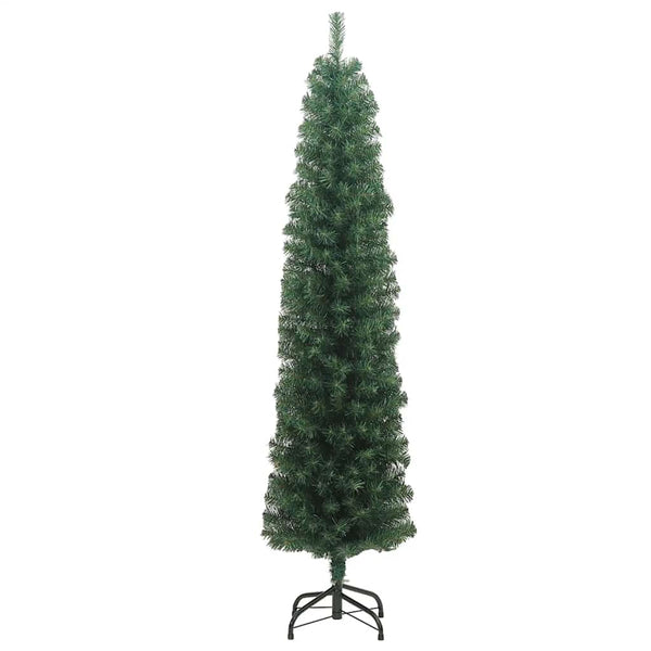 Grüner schlanker künstlicher Weihnachtsbaum mit Ständer Ibike 180cm (PVC)