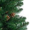 Grüner schmaler Weihnachtsbaum mit echtem Holz und Zapfen Aeluta 180cm (PVC)