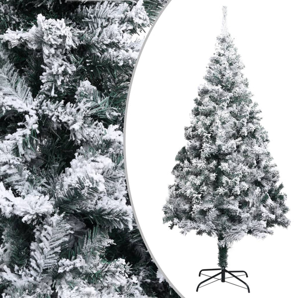 Grüner künstlicher Weihnachtsbaum mit Raureif Mahomed 240cm (PVC)
