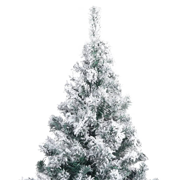 Grüner künstlicher Weihnachtsbaum mit Raureif Mahomed 240cm (PVC)