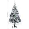 Grüner künstlicher Weihnachtsbaum mit Raureif Mahomed 240cm (PVC)