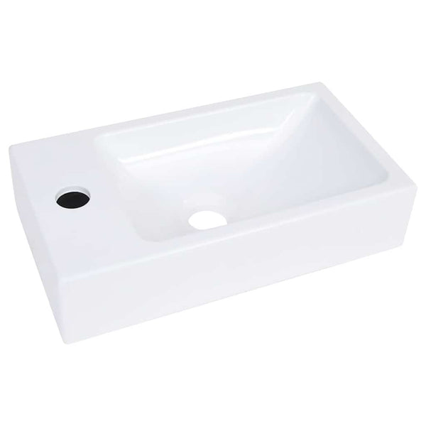 Weißes Waschbecken Iudca 400x220x90 mm (SMC)
