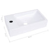 Weißes Waschbecken Iudca 400x220x90 mm (SMC)