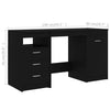 Schwarzer Schreibtisch Modiga 140x50x76cm (Holz)
