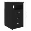 Schwarzer Schreibtisch Modiga 140x50x76cm (Holz)