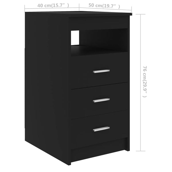 Schwarzer Schreibtisch Modiga 140x50x76cm (Holz)