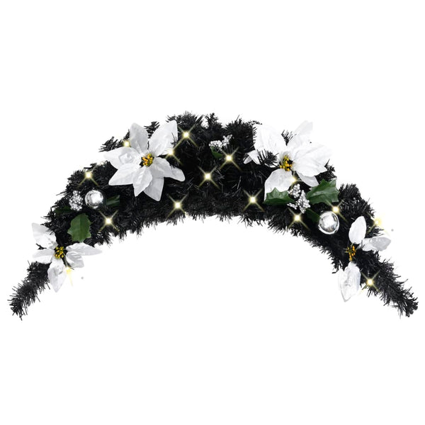 Schwarzer Weihnachtsbogen mit LED-Beleuchtung Maciuca 90cm (PVC)