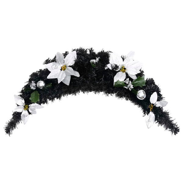 Schwarzer Weihnachtsbogen mit LED-Beleuchtung Maciuca 90cm (PVC)