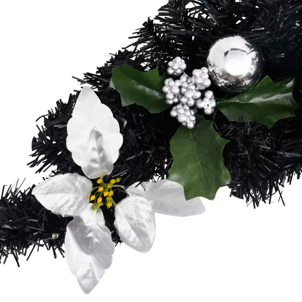 Schwarzer Weihnachtsbogen mit LED-Beleuchtung Maciuca 90cm (PVC)