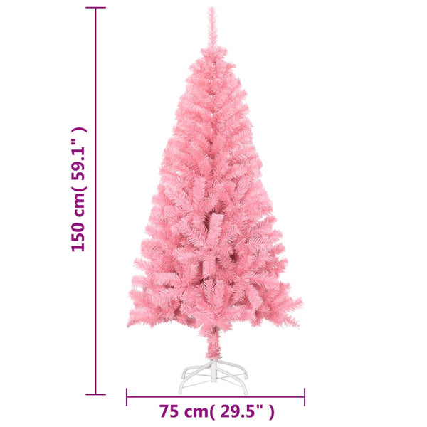 Rosa künstlicher Weihnachtsbaum mit Ständer Pasaj 150cm (PVC)