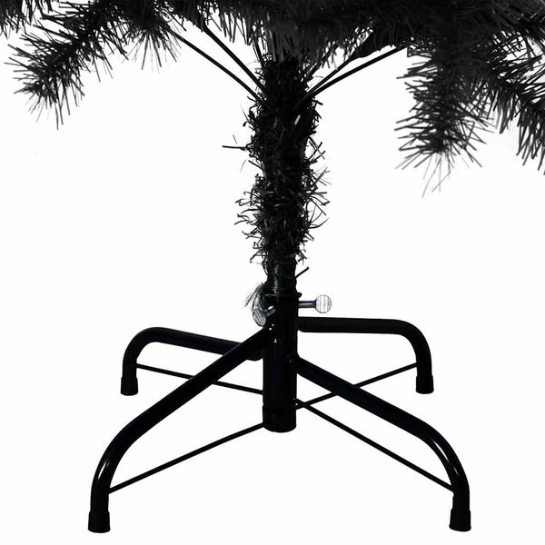 Schwarzer künstlicher Weihnachtsbaum mit Ständer, Pasaj 150cm (PVC)