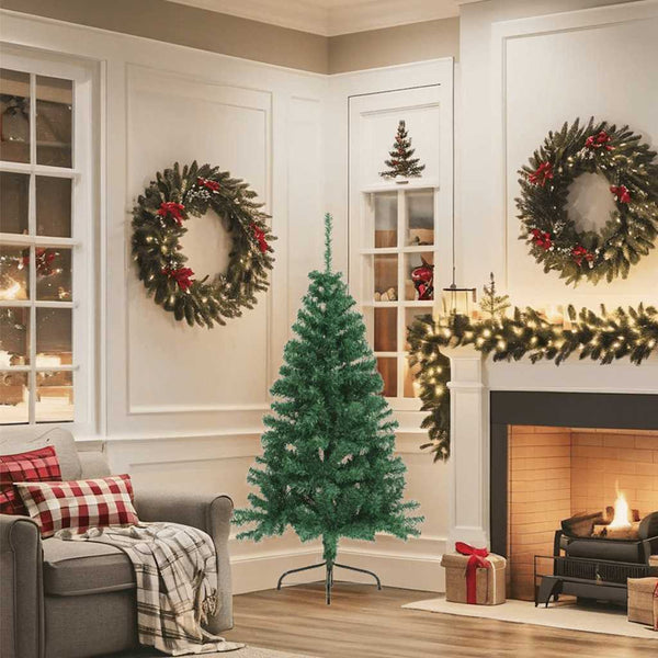 Grüner halber künstlicher Weihnachtsbaum auf Ständer Agr 150cm (PVC)